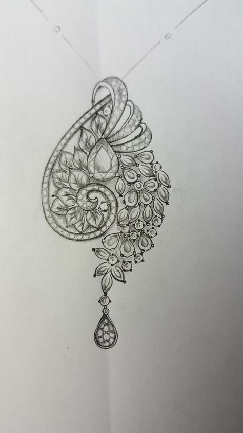 Jewellery sketches drawings Jewel Drawing, Jewelry Rendering, Pola Bordir, Diamond Pendants Designs, Art Jewelry Design, Jewellery Design Sketches, Jewelry Design Drawing, Jewelry Illustration, Bridal Diamond Jewellery