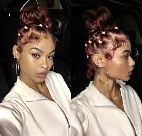 India Love Westbrooks Slicked Back Hairstyles, Band Hairstyles, Wine Hair Color, Rubber Band Hairstyles, India Love, Greasy Hair Hairstyles, Slicked Back Hair, Work Hairstyles, Sleek Hairstyles