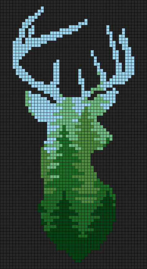 Alpha pattern #96167 variation #176308 | BraceletBook Swan Alpha Pattern, Alpha Pattern Crochet Sweater, Deer Perler Beads Pattern, Deer Alpha Pattern, Deer Perler Beads, Deer Pixel Art, Graph Drawings, Pixel Quilt, Deer Cross Stitch Pattern