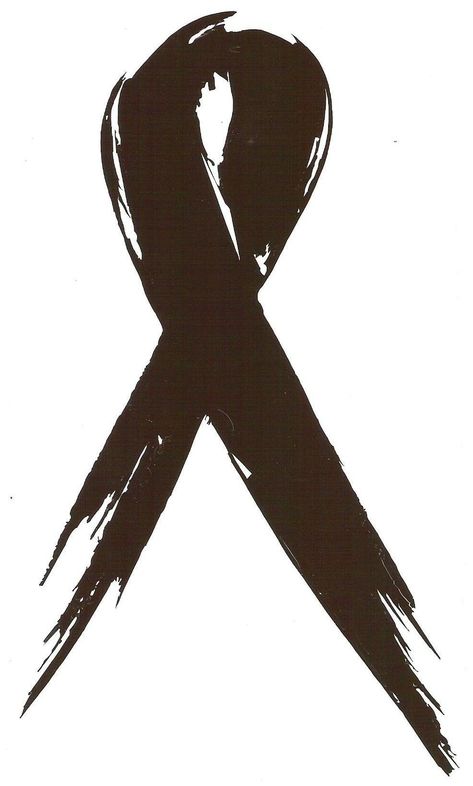 Black Ribbon Tattoo, Awareness Ribbon Tattoo, Ribbon Sticker, Awareness Tattoo, Ribbon Tattoos, Phoenix Tattoo, Awareness Ribbon, Awareness Ribbons, Black Ribbon