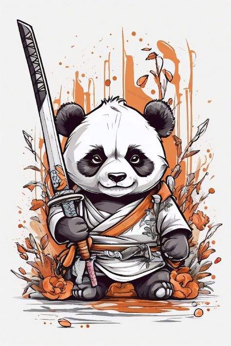 Cartoon Art Design, Cartoon Artwork Illustrations, Panda Art Illustration, Cartoon Characters Art, Cartoon Illustration Art, Evolutionary Art, Tshirt Artwork, Panda Artwork, Panda Illustration