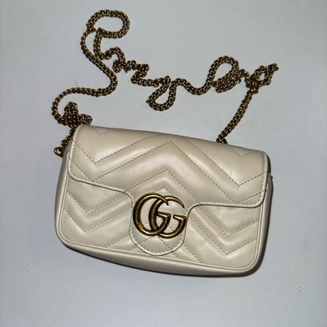 Gucci calfskin marking super mini Marmont Super Mini, Bags Gucci, Gucci Handbags, Gucci Bags, Gucci Bag, Mini Bag, Calf Skin, Dust Bag, Bag Lady