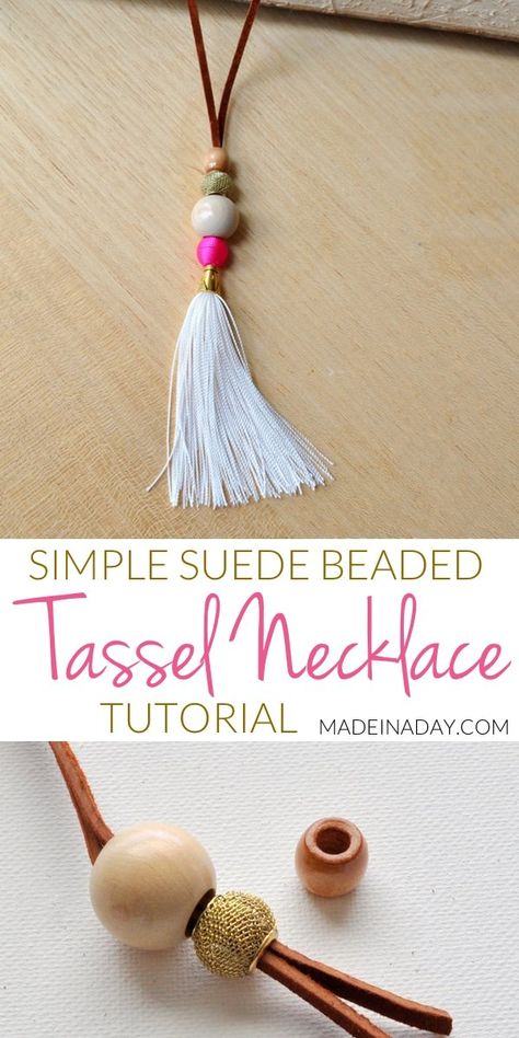 Diy Boho Earrings, Tassels Tutorials, Boho Jewellery Necklaces, Tassel Necklace Boho, Beaded Tassel Necklace, Geode Earrings, Diy Tassel, Necklace Tutorial, Jewelry Simple