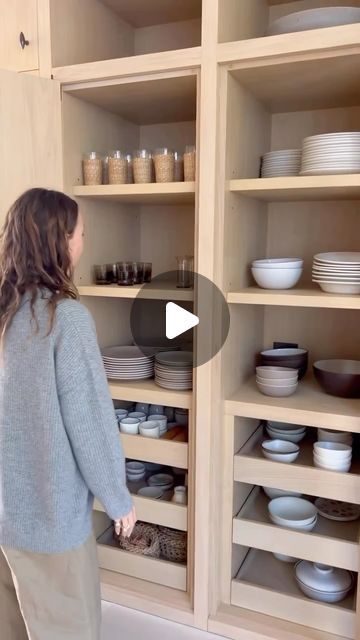 Jenni Kayne Home on Instagram: "The pantry tour you’ve all been waiting for." Japandi Pantry Design, Modern Organic Pantry, Floor To Ceiling Pantry Cabinets, Modern Pantry Design, Architect Digest, Pantry Tour, Jenni Kayne Home, Modern Pantry, Pantry Laundry