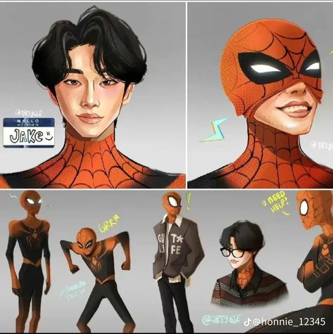 Enhypen Spiderman Edit, Enhypen Spiderman, Kpop Spiderman, Spiderman Edit, Printable Diy Crafts, Enhypen Fanart, Txt And Enhypen, Shower Together, Enhypen Members