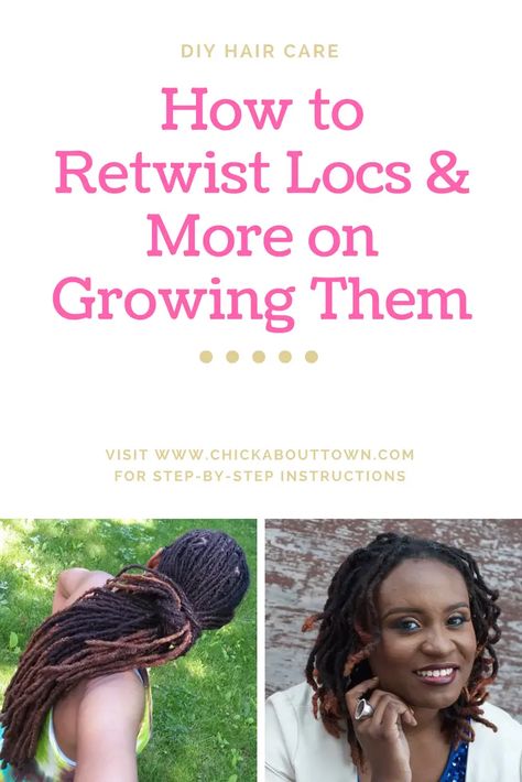 How to Retwist Your Own Locs & Automatic Dreadlock Retwist: Some Quick &Amp; Dirty Tips (4 Videos Included) • Chick About Town Dreadlock Retwist, How To Retwist Dreads, Dread Retwist, Retwist Dreads, Diy Locs, Locs Retwist, Latest Hairstyles For Ladies, Pink Locs, Dreadlock Maintenance