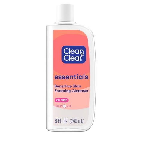 Clean & Clear Essentials Foaming Facial Cleanser, Oil-Free Daily Face Wash with Glycerin to Remove Acne Breakout-Causing Dirt, Oil & Makeup Without Over-Drying, 8 Fl Oz (Packaging may vary) Oil Free Face Wash, Daily Face Wash, Foaming Facial Cleanser, Foaming Face Wash, Skin Care Cleanser, Clear Face, Acne Breakout, Remove Acne, Dark Skin Makeup