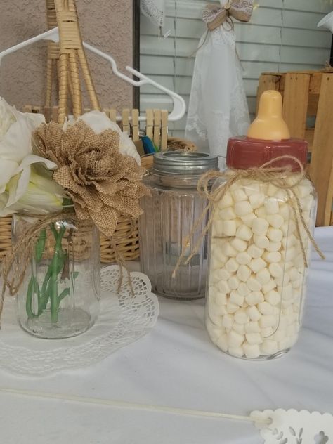 Guess how many marshmallows bottle. Guess How Many Marshmallows In The Jar, Baby Shower Guess How Many In A Jar, Guess How Many In A Jar, Stone Shower, Bloom Baby, Christmas Baby Shower, The Jar, Baby Sprinkle, In A Jar