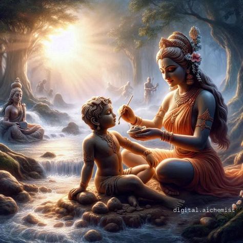 Goddess Of Fertility, God Of Destruction, Goddess Parvati, Hinduism Art, Goddess Artwork, Ganesha Pictures, The Goddess, Lord Shiva, Ganesha