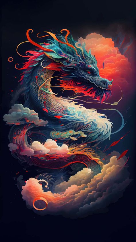 Dragon In Clouds IPhone Wallpaper HD - IPhone Wallpapers : iPhone Wallpapers Tattoo Snake, Dragon Wallpaper Iphone, Coffee Artwork, Drawing Software, Adventure Time Wallpaper, Floral Cards Design, Dragon Artwork Fantasy, Dragon Images, Ipad Wallpapers