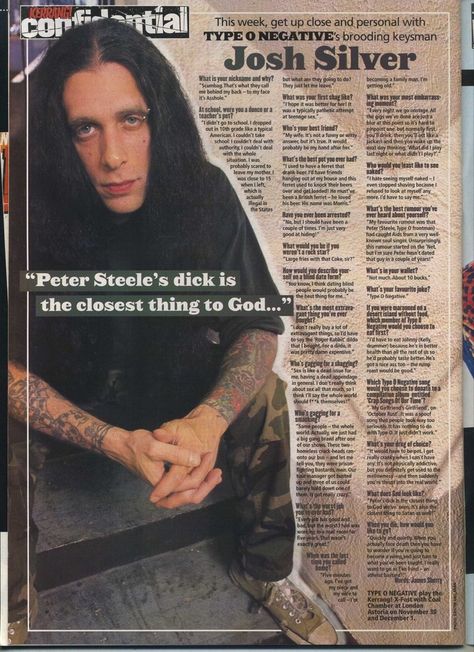 New York Gothic, Josh Silver, Pete Steele, Type 0 Negative, Peter Steele, Doom Metal, Type O Negative, Halloween Everyday, Band Posters