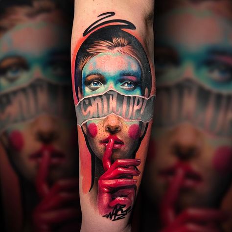 Tattoo by Nast Shut Up Tattoo, Up Tattoo, Up Tattoos, Shut Up, Tattoos