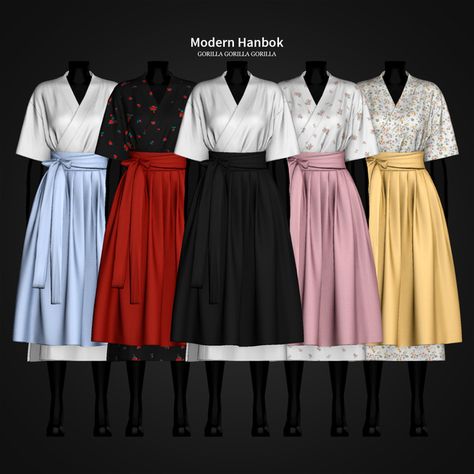 Modern Hanbok | Patreon Sims 4 Clothes Mods Patreon, Korean Outfits Sims 4 Cc, Korean Clothes Sims 4 Cc, Sims 4 Chinese Clothes, The Sims 4 Cc Korean Clothing, Sims 4 Asian Clothes, The Sims 4 Korean Cc, Sims 4 Korean Hair, Sims4 Mod