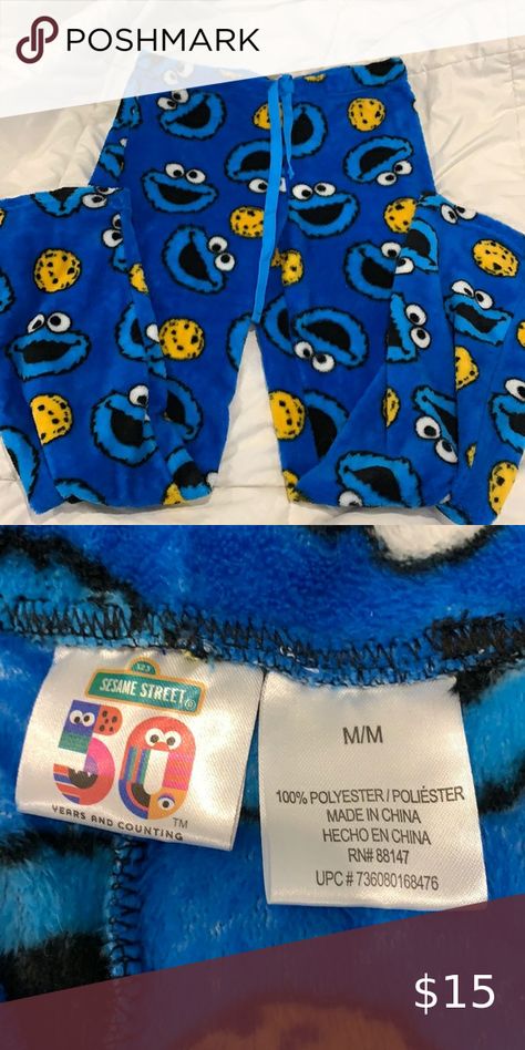 Official Sesame Street Cookie Monster Pajama Pants Cookie Monster Pajama Pants Girl, Character Pajama Pants, Elmo Pj Pants, Cookie Monster Clothes, Cookie Monster Pj Pants, Cookie Monster Pants, Cookie Monster Pajama Pants, Cookie Monster Outfit, Pj Fits