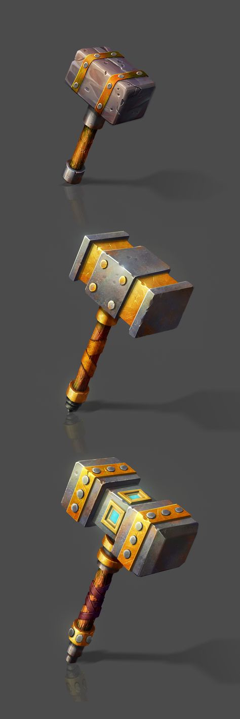 3d Assets Game, Low Poly Objects, Stylized Game Art, Hammer Concept Art, 3d Game Assets, Hammer Design, Trendy Games, 심플한 그림, Props Concept