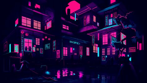 Desktop Wallpaper, Neon, Wallpapers, Pink, Blue, Art