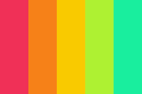 Neon Rainbow Color Palette, Bright Neon Color Palette, Loud Color Palette, Vibrant Color Palette Bright Colours, Vivid Color Palette, Bright Color Pallets, Luxe Logo, Neon Colour Palette, Summer Skies