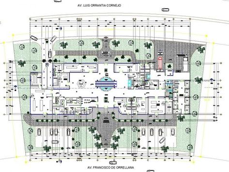 Commercial Building Plan Layout, Mall Layout, Commercial Building Plans, Site Plan Design, Corporate Building, Architecture Blueprints, Plan Layout, Office Plan, Commercial Complex