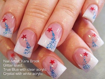 reminds me of fourth of july- I think I will try this out on my nails for July Patriotic Nails, Nails French Tip, Fourth Of July Nails, Manicure Gel, 4th Of July Nails, Christmas Nail Art Designs, Nail Art Sticker, Holiday Nail Art, July Nails