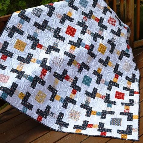 Crossroads Lap Quilt Tutorial | FaveQuilts.com Wheelchair Quilts, Charm Square Quilts, Charm Pack Quilt Patterns, Square Quilts, Charm Square Quilt, Charm Quilts, Cool Quilts, Charm Pack Quilt, Charm Pack Quilts