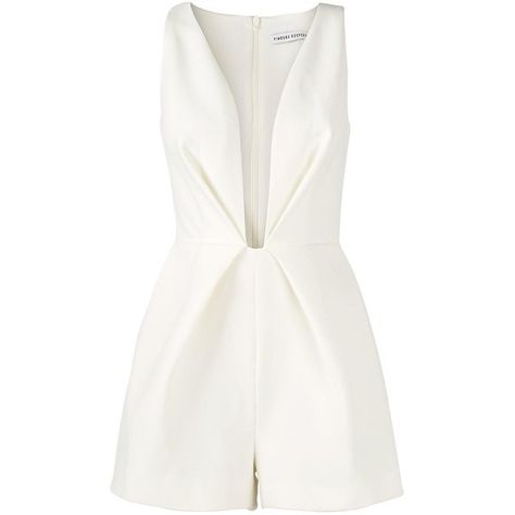 Finders Keepers The Creator Plunging Neckline Playsuit (€130) ❤ liked on Polyvore featuring jumpsuits, rompers, dresses, jumpsuit, playsuits, white, evening jumpsuits, romper jumpsuit, white summer romper and plunge neck romper Jumpsuit Evening, Plunge Jumpsuit, Evening Jumpsuits, White Jumpsuits, Jumpsuits Summer, Cocktail Jumpsuit, Tan Outfit, Summer Jumpsuits, Summer Rompers