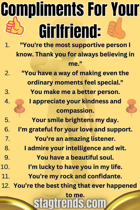 Compliments For Girlfriend: Hot Compliments For Girlfriend Describe Girlfriend, Compliments For Girlfriend, Girlfriend Appreciation, Comments For Instagram, Romantic Questions, Lucky To Have You, English Sentences, Always Believe, Im Grateful