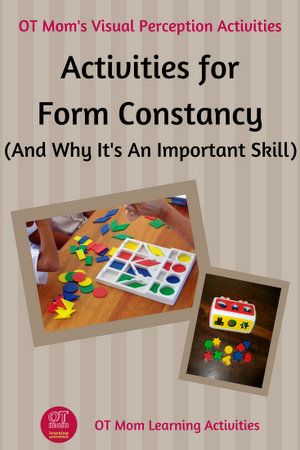 Form Constancy - what it is and activities to do with your kids! Visual Activities, Perceptual Activities, Early Childhood Education Curriculum, Visual Motor Activities, Visual Perceptual Activities, Visual Perception Activities, Get Ready For School, Figure Ground, Visual Processing