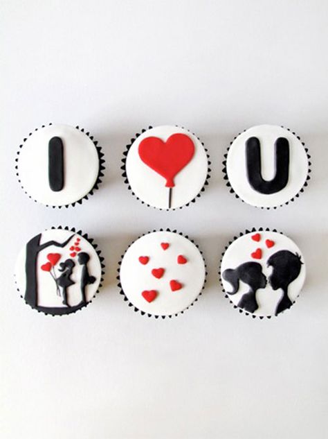 35+ Valentine's Day Cupcake Ideas - I Love You Cupcakes Cupcakes Bonitos, Kue Fondant, Valentine Cakes, Deco Cupcake, Anniversary Cupcakes, Cupcakes Design, Decorated Cupcakes, Valentine Day Cupcakes, Hari Valentine