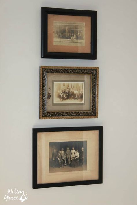 I love to add vintage items to my home decor, especially special items from family. Here are some tips on decorating with Heirloom photos. Vintage Framed Photos, Framing Antique Photos, Vintage Family Gallery Wall, Old Family Photos Display Wall Galleries, Family History Gallery Wall, Ancestor Photo Wall, Framing Old Photos, Vintage Family Photos Display, Decorating With Heirlooms