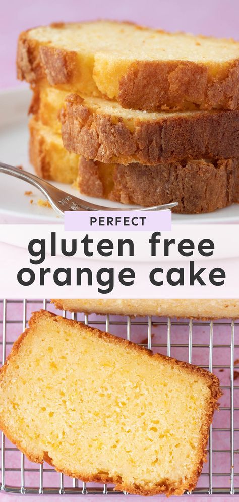 Gluten Free Orange Pound Cake, Vegan Gluten Free Almond Cake, Gluten Free Orange Loaf, Gf Orange Cake, Gluten Free Orange Bread, Small Gluten Free Cake, Gluten Free Orange Cake, Gluten Free Cake Recipes Easy, Orange Drizzle Cake