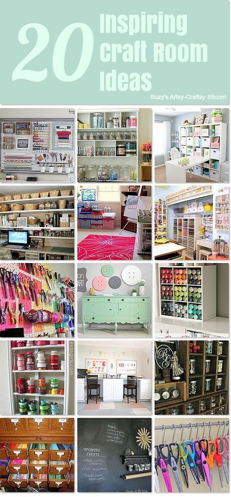 20 inspiring craft room ideas from #hometalk! (scheduled via http://www.tailwindapp.com?utm_source=pinterest&utm_medium=twpin&utm_content=post1595297&utm_campaign=scheduler_attribution) Craft Room Ideas, Scrapbook Organization, Dream Craft Room, Craft Room Design, Sewing Room Organization, Ideas Room, Scrapbook Room, Ideas Craft, Craft Area