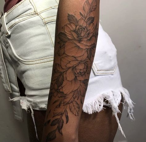 Female Floral Arm Tattoo, Women�’s Flower Arm Tattoo, Forearm Sleeve Women, Tatto On Arms Girl, Sleeve Flowers Woman, Tattoos Arm Women, Four Arm Tattoos For Women, Half Arm Sleeve Tattoo For Women, Forearm Flower Tattoo Women