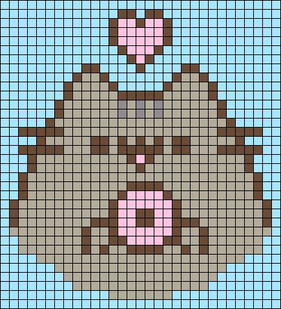 Pusheen Perler Bead Patterns, Perler Beads Pusheen, Pusheen Pixel Art, Pusheen Crochet, Pusheen Pixel Art Grid, Pusheen Cat Pixel Art, Crochet Cat Pixel Pattern, Alpha Patterns Cat, Cat Pixel Grid Crochet