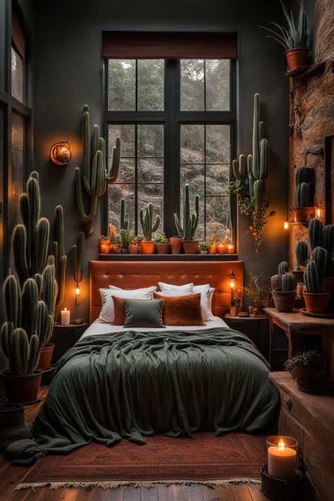 Western gothic aesthetic bedroom in dark muted greens and ru... by Emma Bestley - Playground Goth Western Bedroom, Gothic Aesthetic Bedroom, Western Gothic Bedroom, Boho Gothic Bedroom, Dark Western Bedroom, Gothic Western Aesthetic, Colors Bedroom Ideas, Western Gothic Decor, Western Gothic Aesthetic