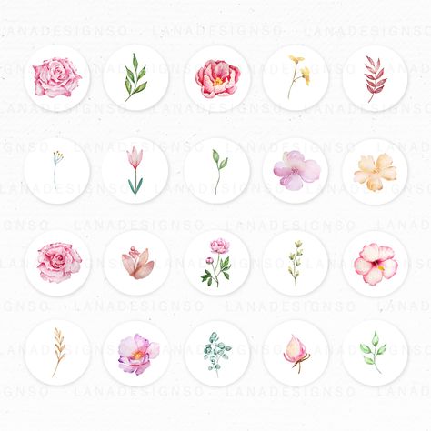 Flower Instagram Highlight Covers, Floral Instagram Highlight Covers, Ig Icons Highlights Aesthetic, Instagram Story Covers, Highlight Icons Instagram, Autumn Instagram, Purple Flowers Wallpaper, Highlights Cover, Ig Highlights