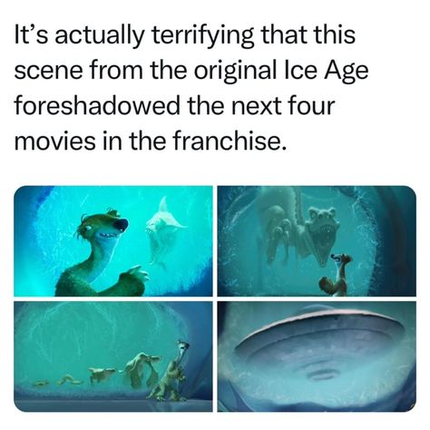 Posted @withregram • @ouchrightinthechildhood Ice Age has insane foreshadowing. 🥶 Ice Age Sabertooth Oc, Ice Age Characters As Humans, Ice Age Oc, Ice Age 3, Ice Age Movies, Four Movie, Ice Age, Age 3, Dreamworks