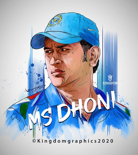 Digital Sketch on Behance Dhoni Art, Dhoni Photos, Ms Dhoni Wallpapers, Ms Dhoni Photos, Dhoni Wallpapers, Digital Sketch, Ms Dhoni, Chennai Super Kings, Wacom Intuos