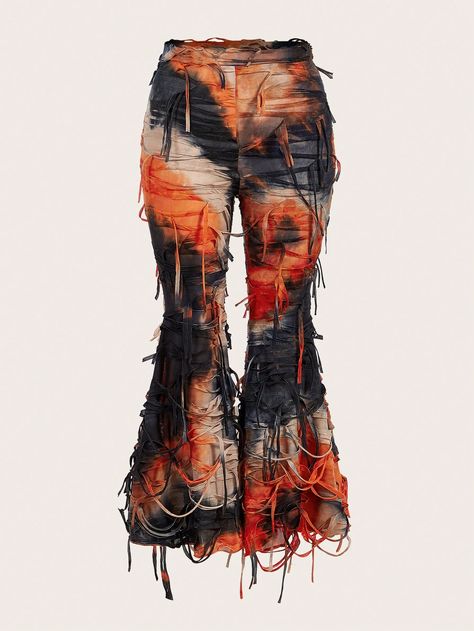 Pattern Clothing, Fire Pattern, Shein Icon, Casual Wide Leg Pants, Movies Outfit, Women Street, Funky Fashion, Streetwear Fashion Women, Plus Size Pants