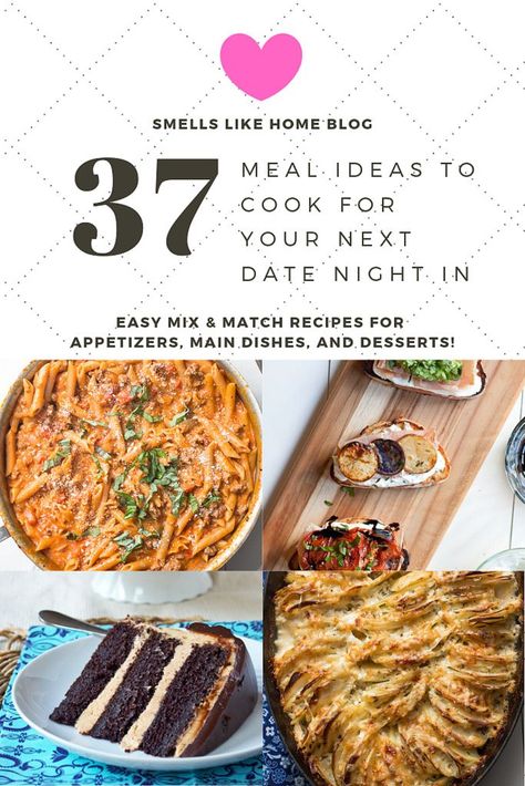 37 Ideas for What to Cook for Your Next Date Night In - Perfect for date nights, Valentine's Day, Galentine's Day, first dates, college students, couples, families, and empty nesters! #datenight #recipes #valentinesday #galentines  #creamysausagepasta #firstdate #menuplan #ideas #inspiration Fun Meals To Cook As A Couple, Cook Together Couples, Creamy Sausage Pasta, Fun Foods To Make, Couples Recipes, Roasted Tomatillo, Date Night Dinners, Date Night Recipes, Couple Cooking