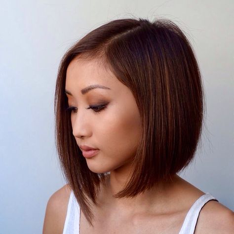 Brenda Song  Short hair Brunette Bob Haircut, Women With Round Faces, Short Hair Cuts For Round Faces, Bob Haircut For Round Face, Brenda Song, Corte Bob, Charlotte Gainsbourg, Round Face Haircuts, Short Hair Styles For Round Faces