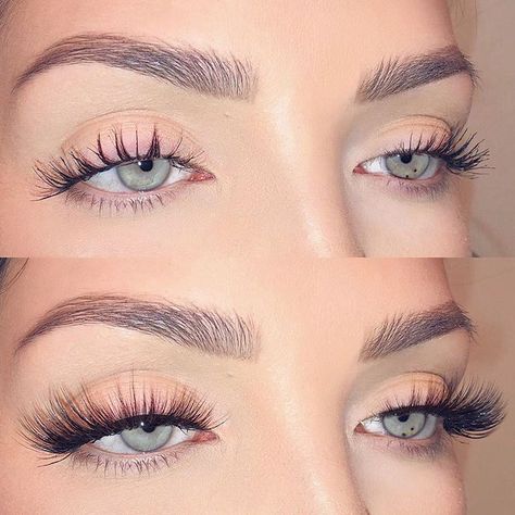 Mascara or lashes? ✨ Comment your favorite! NATURAL lashe Applying False Lashes, Applying False Eyelashes, Applying Eye Makeup, Natural False Eyelashes, Eyeliner Styles, Eye Lash Packaging, Wispy Lashes, Evening Makeup, How To Apply Eyeliner