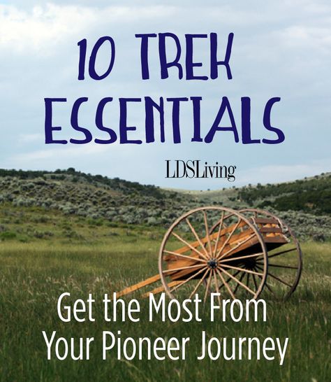 10 Trek Essentials from DeseretBook.com | LDSLiving.com Martins Cove Trek, Pioneer Trek Handouts, Pioneer Trek Clothing, Pioneer Trek Ma And Pa, Lds Trek Ideas, Lds Trek Ma And Pa Ideas, Pioneer Games, Trek Clothing, Trek Ideas