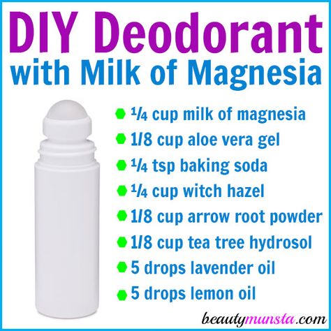 Follow this DIY milk of magnesia deodorant recipe to make a homemade deodorant that you’ll be very pleased with! It works effectively and smells great! Milk of magnesia is the common name for magnesium hydroxide. It is a remedy for a wide variety of health problems including insomnia, constipation, heartburn, indigestion and more. It can … Milk Of Magnesia, Deodorant Recipe, Deodorant Recipes, Magnesium Hydroxide, Diy Deodorant, Homemade Deodorant, Natural Beauty Tips, My Chemical, Diy Natural Products