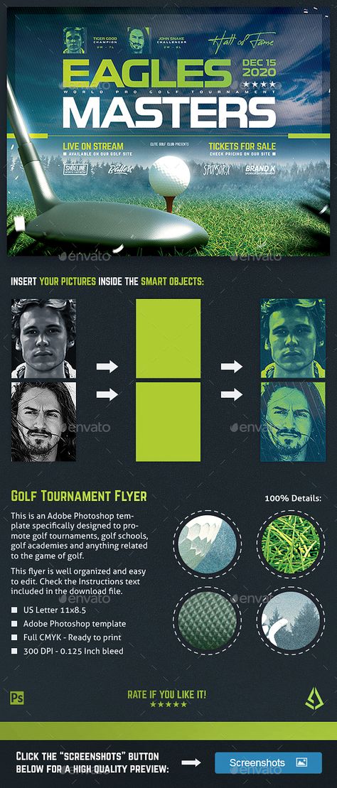 Golf Academy Design, Golf Tournament Flyer, Tournament Poster, Golf House, Golf Academy, Golf School, Golf Magazine, Golf Event, Halloween Flyer