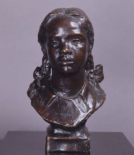 Augusta Savage Girl with Pigtails (1935) Bronze Sculpture "Augusta Savage (1892-1962)." - Artists. Accessed April 2016. http://www.michaelrosenfeldart.com/artists/augusta-savage-1892-1962. Diaspora Art, Augusta Savage, Girl With Pigtails, African Diaspora, African American Art, Sculpture Installation, Lesson Ideas, Black Artists, Sculptures & Statues