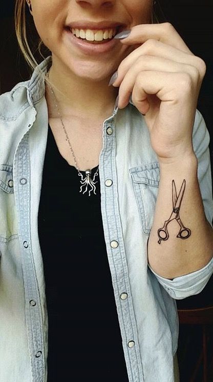 Hairstylist Sleeve Tattoos, Hairdresser Tattoos Scissors, Cosmetology Tattoo Ideas, Hair Stylist Tattoo Ideas, Hair Scissors Tattoo, Shear Tattoos Cosmetology, Sheers Tattoo, Stylist Tattoos Hairstylists, Hairstylist Tattoos Cosmetology