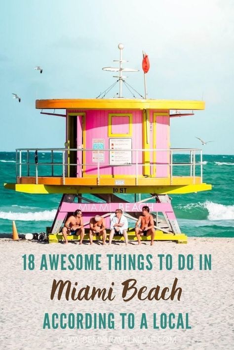 18 awesome things to do in Miami Beach, according to a local! Planning a trip to Miami Beach? Here are some of the best activities you can do to make the most out of your time. #MiamiBeach Unique Things To Do In Miami, Free Things To Do In Miami, Places To Go In Miami, What To Do In Miami For A Day, Free Things To Do In South Beach Miami, Miami Must See, Couples Things To Do, Things To Do In Miami, Miami Photos