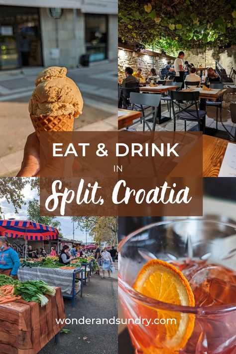 Split, Croatia, has a vibrant food culture, and so many delectable tastes await you! Here's a guide to what and where to eat and drink in Split, complete with a map. Click for the post and other great ideas for your trip to Split! Split Croatia Restaurants, What To Eat In Croatia, Split Restaurants, Split Croatia Food, Croatia Split, Croatia Food, Croatia Vacation, Croatia Itinerary, Cruise Food