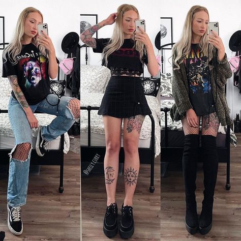 Alternative Fashion Spring, Spring Alt Outfits, Casual Alternative Outfits, Tumblr Grunge Outfits, Edgy Outfits Summer, Summer Outfits Alt, Rocker Chic Outfit, Finding Style, Alt Summer Outfits