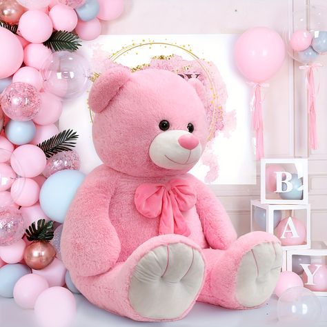 5 Feet Giant Pink Teddy Bear - Soft 59" Big Bear Stuffed Animal Life Size Plush Toy, Perfect Valentine's, Christmas, Birthday Gift for Girlfriend, Kids, and Halloween Celebration https://share.temu.com/RYmZTbRFsWA via @shoptemu Birthday Gift For Girlfriend, Pink Teddy Bear, Soft Teddy Bear, Pink Teddy, Teddy Bear Stuffed Animal, Birthday Gifts For Girlfriend, Bear Stuffed Animal, Big Bear, Halloween Celebration